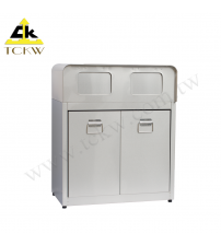 Two-compartment Stainless Steel Recycle Bin(TH2-80SAP) 